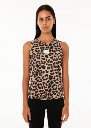 Animal Print P.E Nation Downforce Air Form Tank | XAUHVNO-56