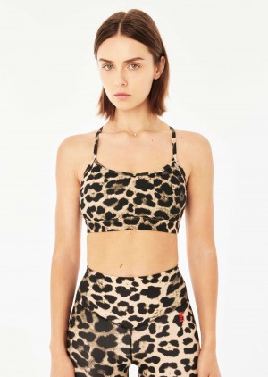 Animal Print P.E Nation Downforce Reform Sports Bra | BTEKISP-40