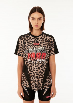 Animal Print P.E Nation Lap Time Air Form Ss Tee | YLAIKXT-78