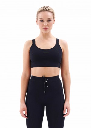 Black P.E Nation Adrenaline Sports Bra | LRZDTVA-12