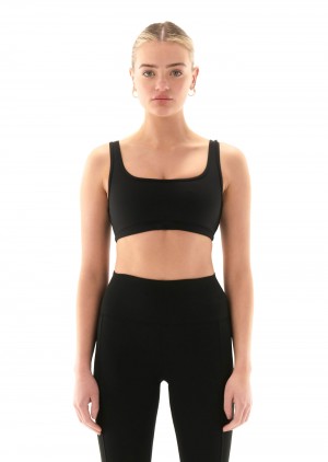 Black P.E Nation Amplify Sports Bra | AHRCULK-19