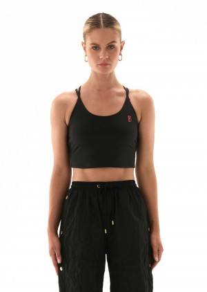 Black P.E Nation Block Assist Sports Bra | ADHGQOT-32