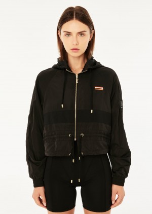 Black P.E Nation Cropped Man Down Jacket | HWSJMKZ-59