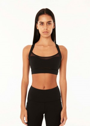 Black P.E Nation Freestyle Sports Bra | IGFXOST-30