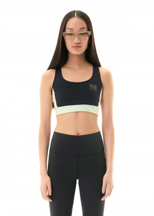 Black P.E Nation Initialise Sports Bra | BIYZCMH-86