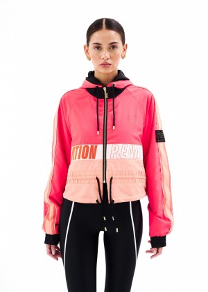 Diva Pink P.E Nation Cropped Man Down Jacket | KDZBTOA-28