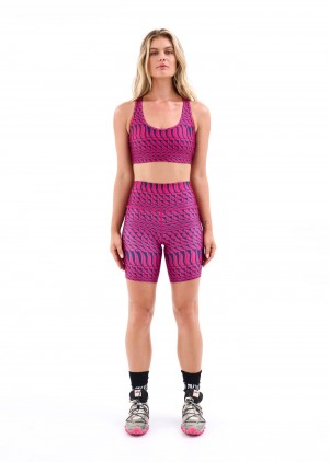 Geometric Print P.E Nation Empire Bike Short | VEAXKFS-64