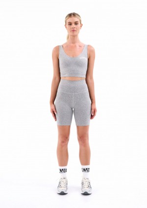 Grey Marl P.E Nation Camino Bike Short | LFGTVXM-93