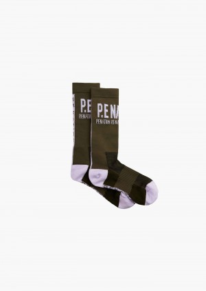 Khaki P.E Nation Backline Sock | MQTXIKZ-56