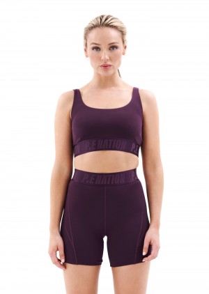 Potent Purple P.E Nation Backcheck Sports Bra | IEPXDYT-46