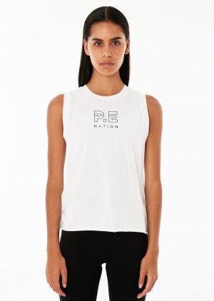 White P.E Nation Classic Shuffle Tank | RQEVYSZ-73