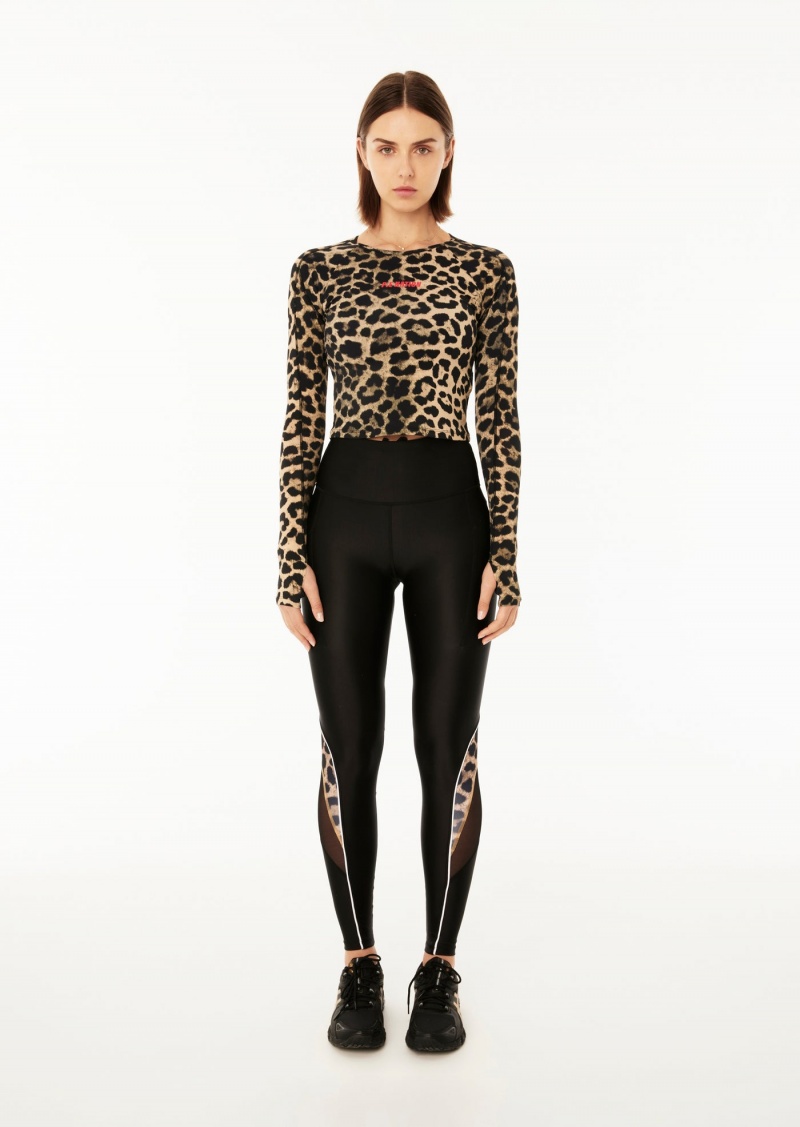 Animal Print P.E Nation Downforce Ls Active Top | LOXGQHW-51