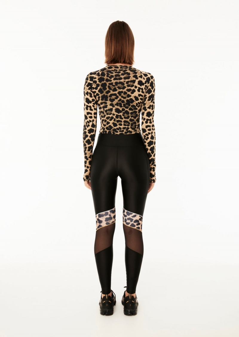 Animal Print P.E Nation Downforce Ls Active Top | LOXGQHW-51