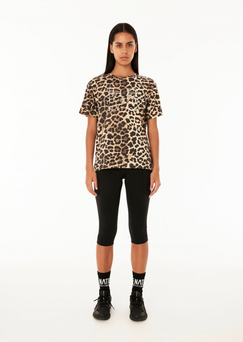 Animal Print P.E Nation Downforce Ss Tee | NCBYRFM-42