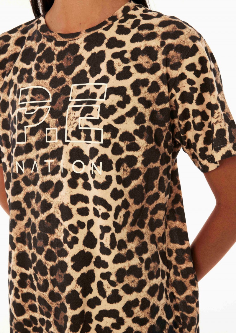 Animal Print P.E Nation Downforce Ss Tee | NCBYRFM-42