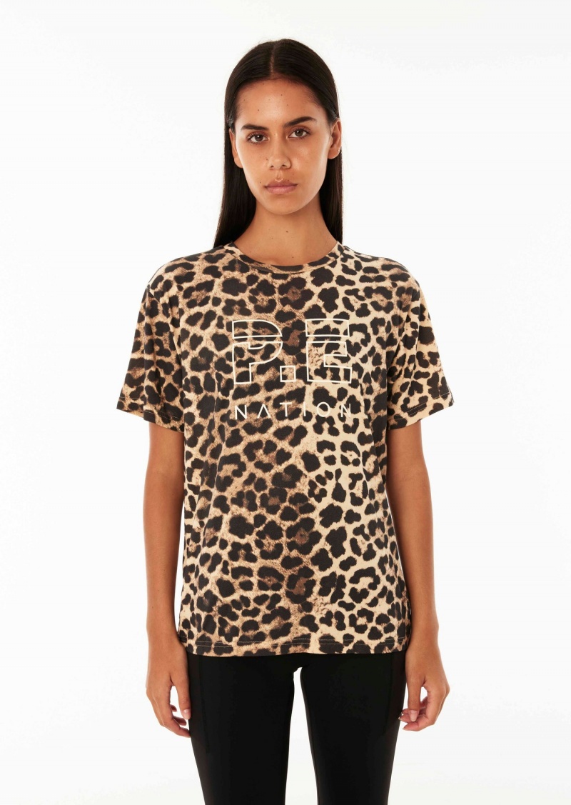 Animal Print P.E Nation Downforce Ss Tee | NCBYRFM-42