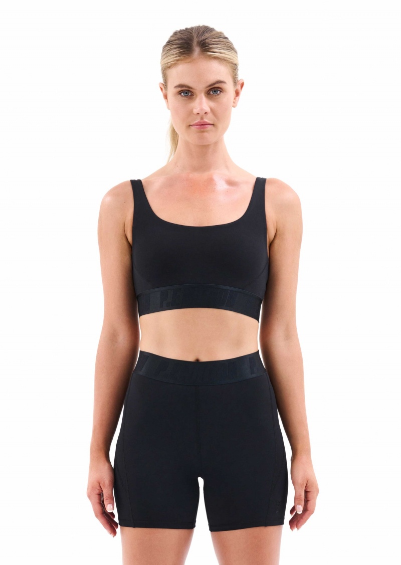 Black P.E Nation Backcheck Sports Bra | JLSPAUR-92