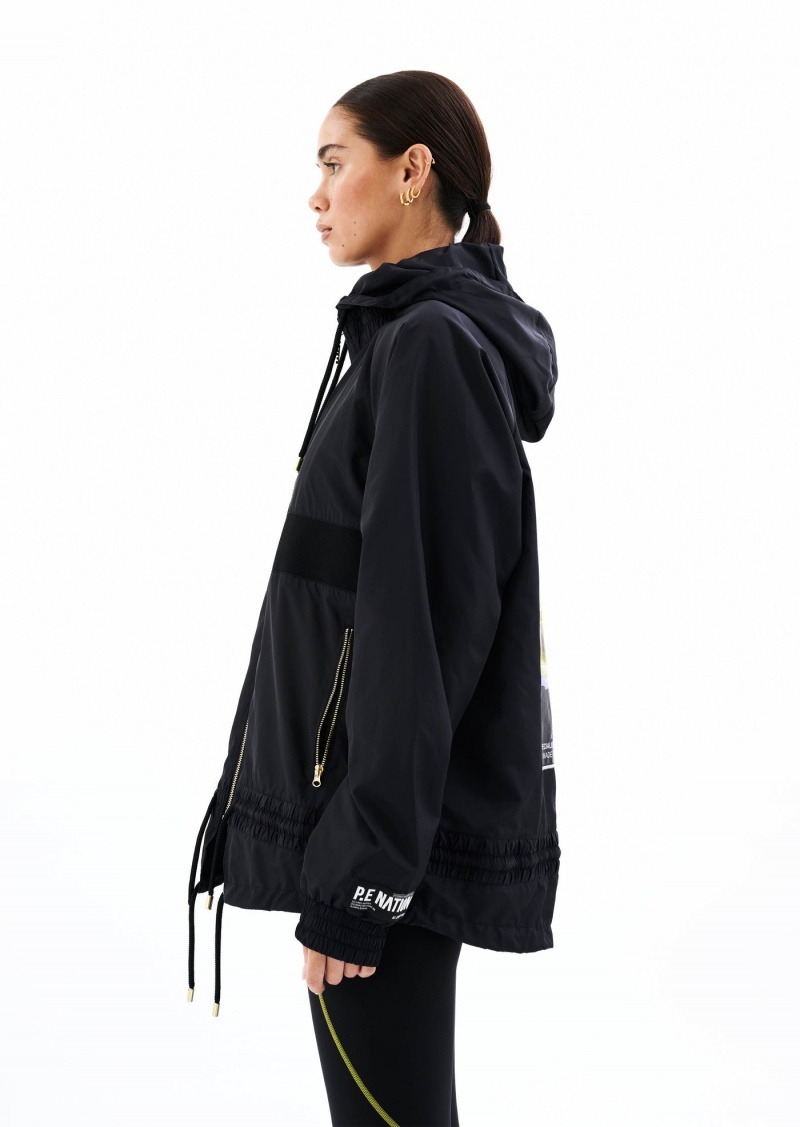 Black P.E Nation Bermuda Jacket | UXDYGJK-31