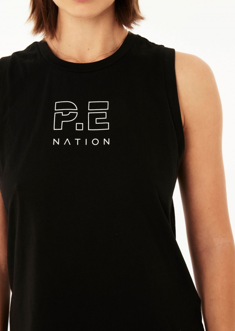 Black P.E Nation Classic Shuffle Tank | QXOTLKU-07