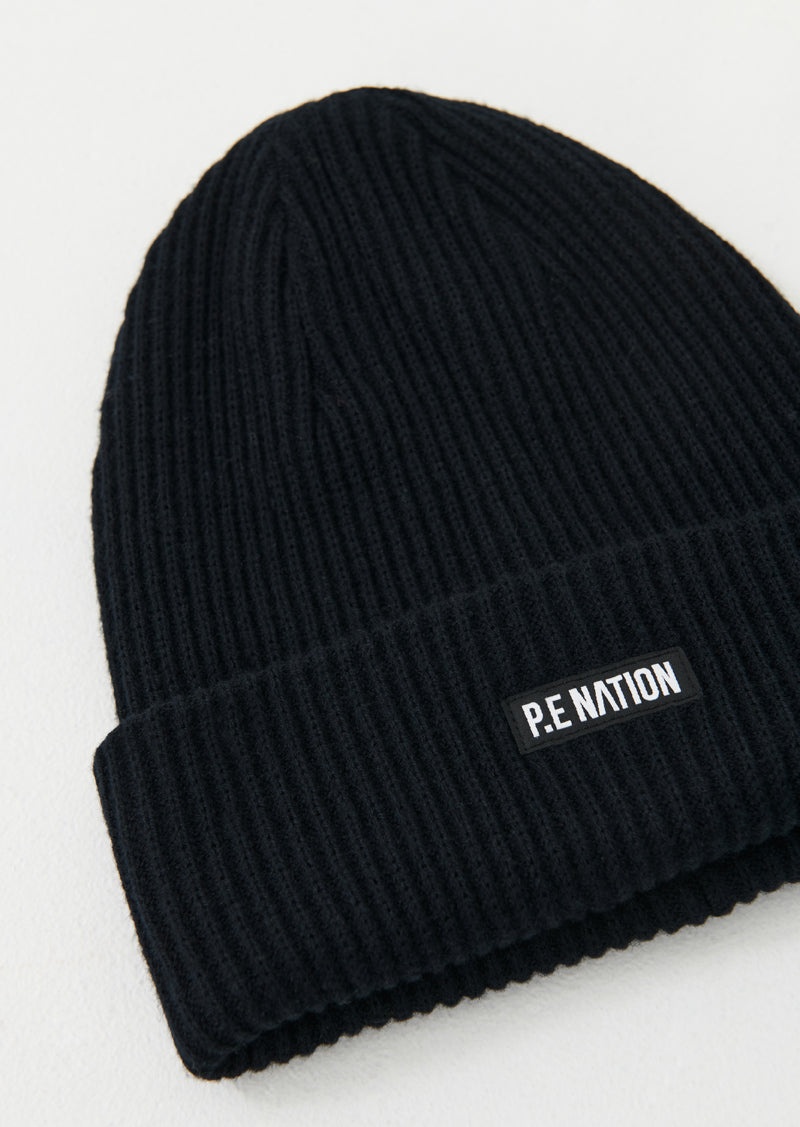 Black P.E Nation Courtside Beanie | SATUOZV-50