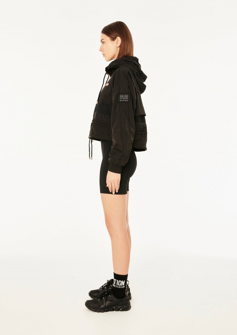 Black P.E Nation Cropped Man Down Jacket | HWSJMKZ-59