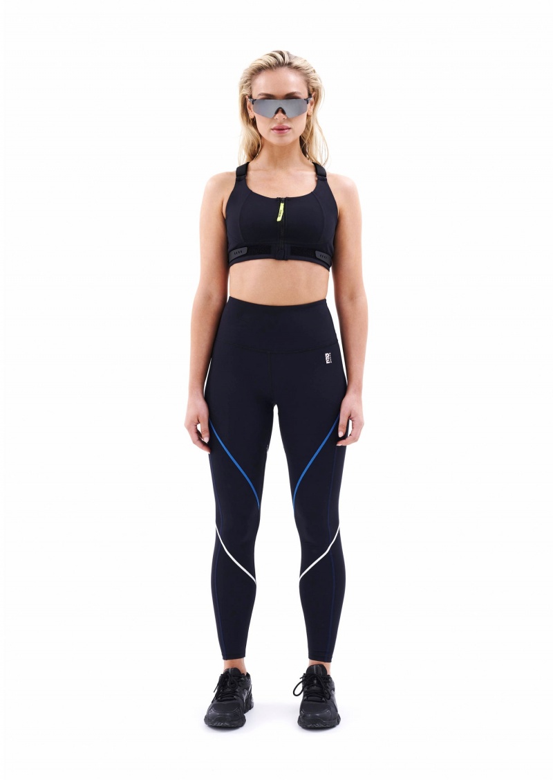 Black P.E Nation Double Play Sports Bra | NGKZFPA-86