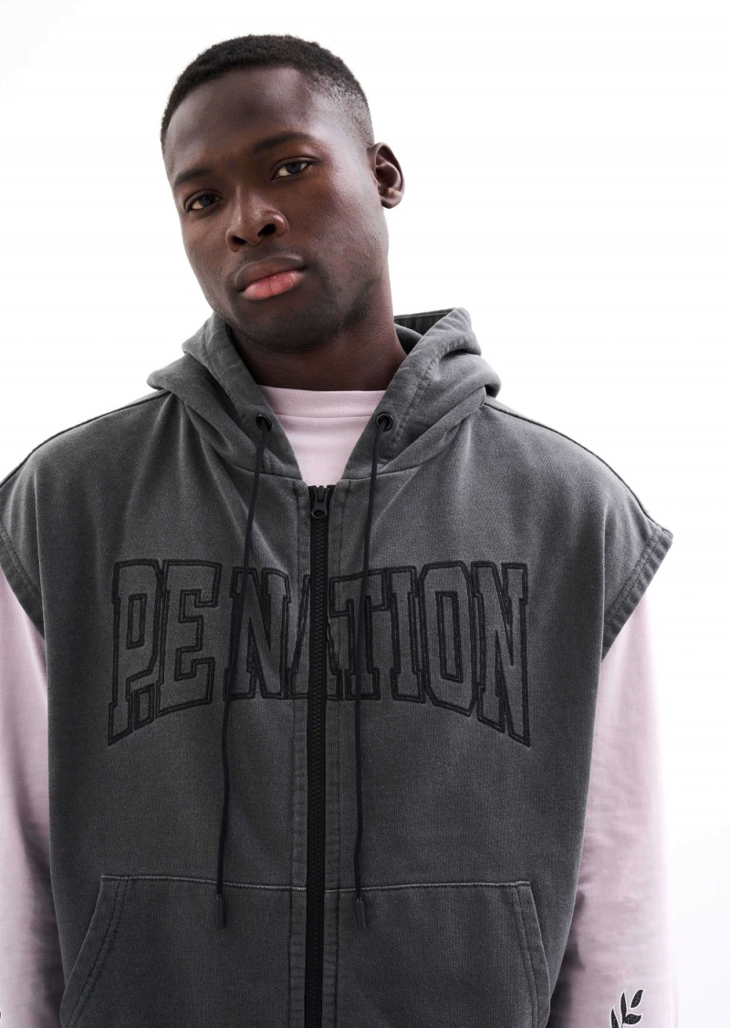 Black P.E Nation Downtown Vest | ZVPCGWE-42