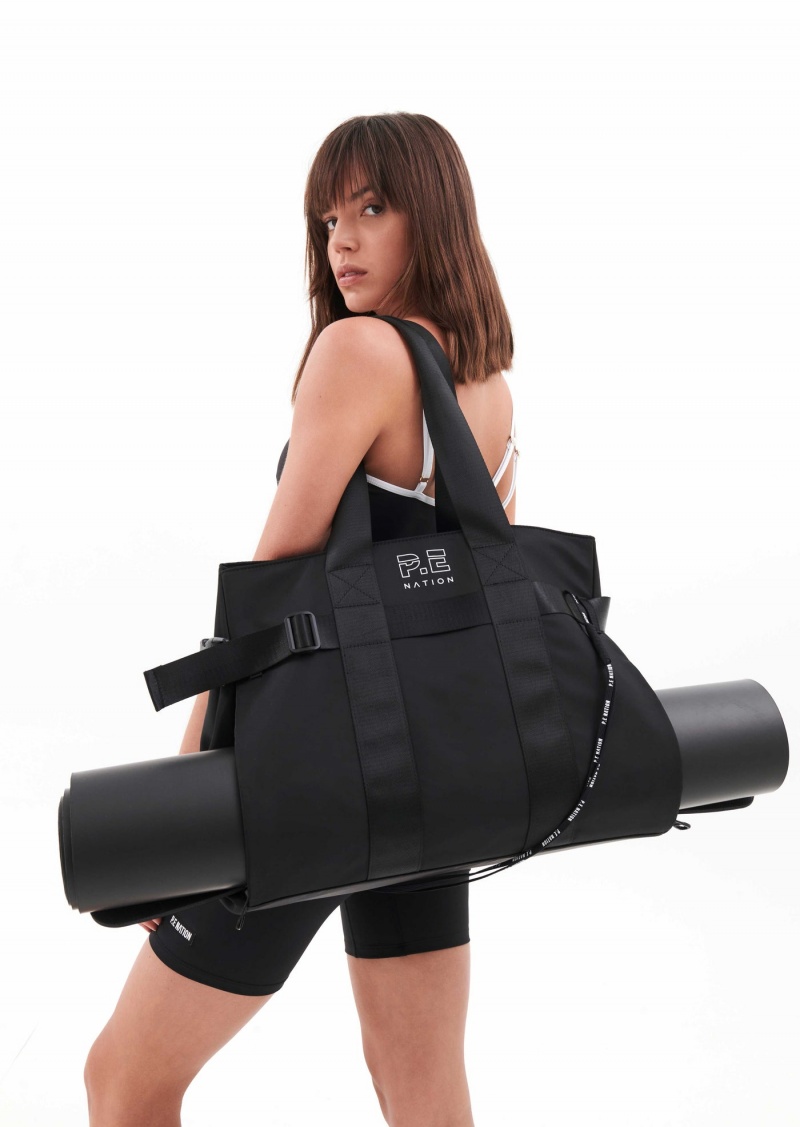 Black P.E Nation Function Yoga Bag | PVOEUCX-42