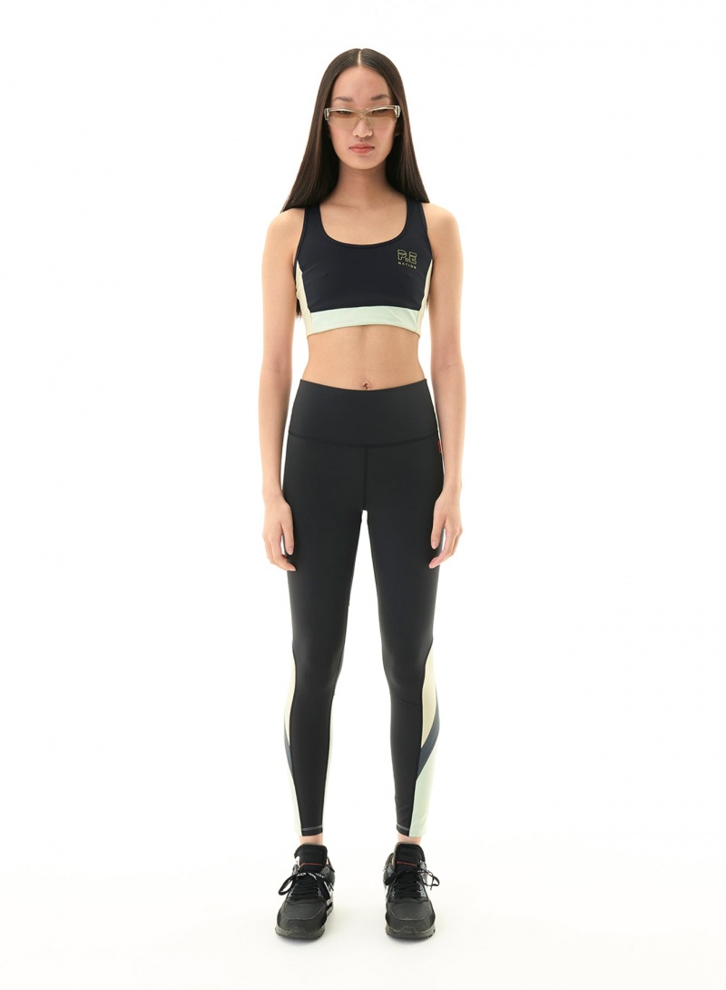 Black P.E Nation Initialise Sports Bra | BIYZCMH-86