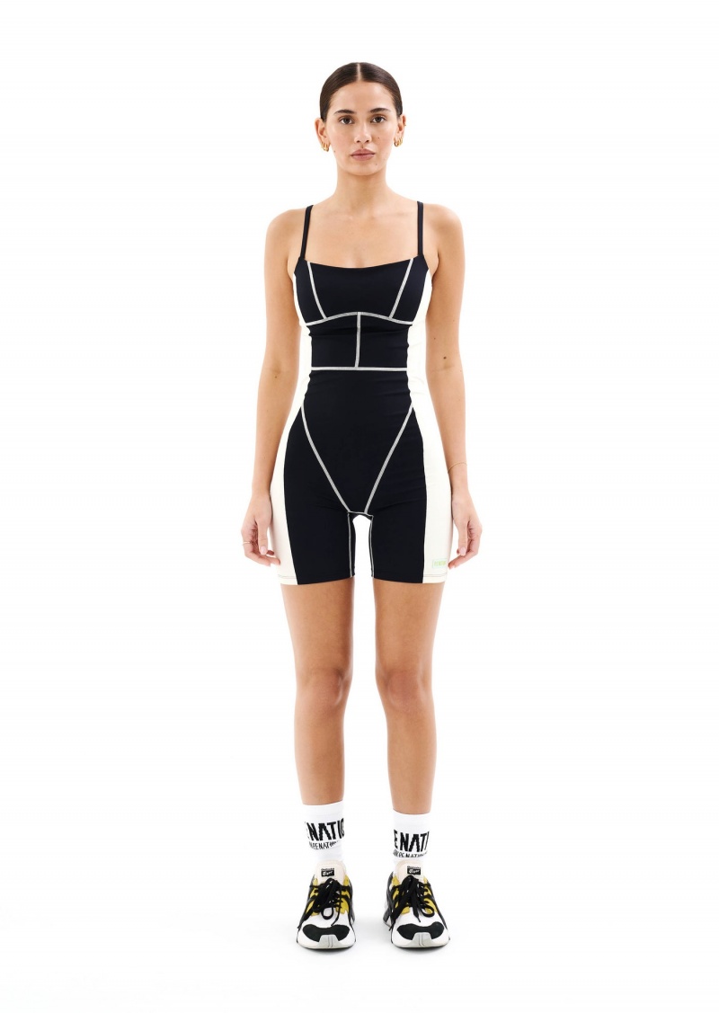 Black P.E Nation Lido Bodysuit | YSIONWH-83