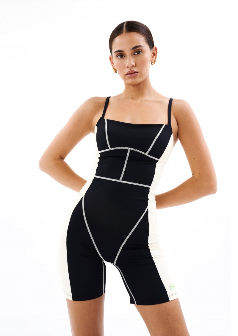 Black P.E Nation Lido Bodysuit | YSIONWH-83