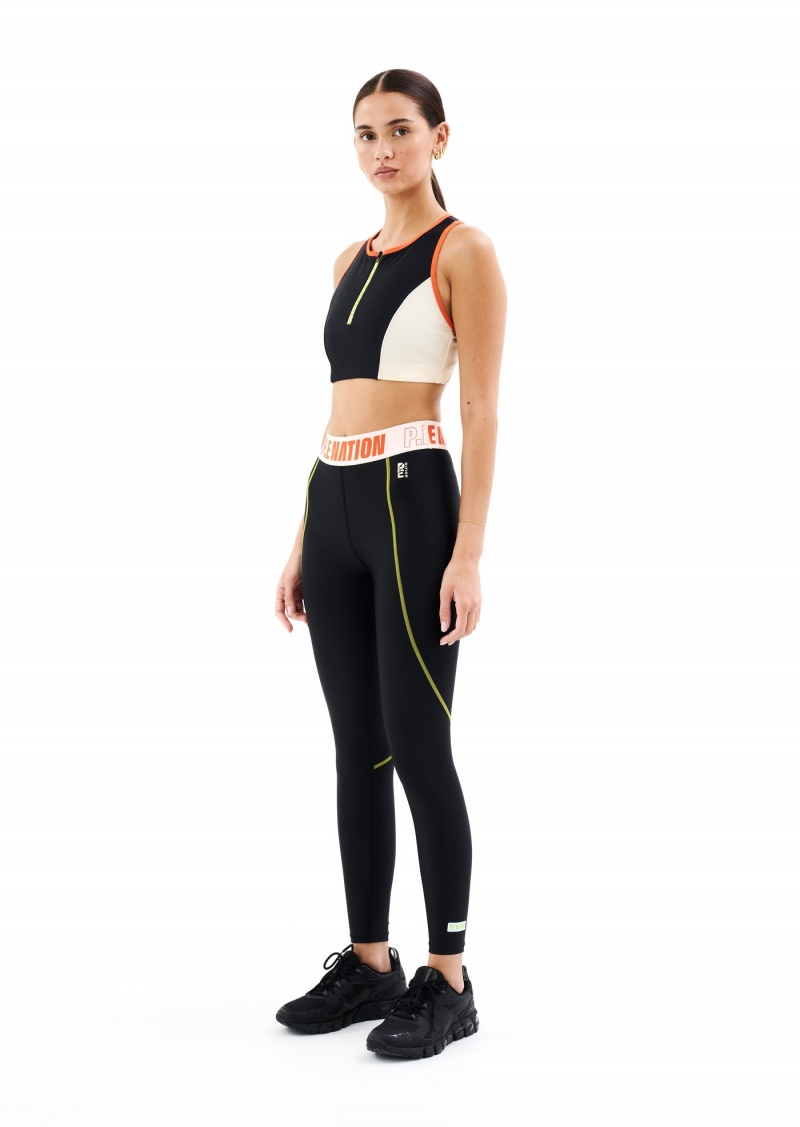 Black P.E Nation Lido Sports Bra | DICVOZR-72