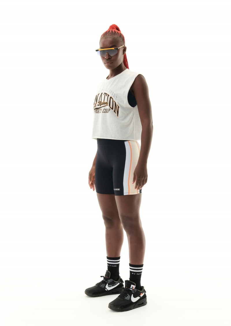 Black P.E Nation Pipeline Bike Short | AYZIHCT-70