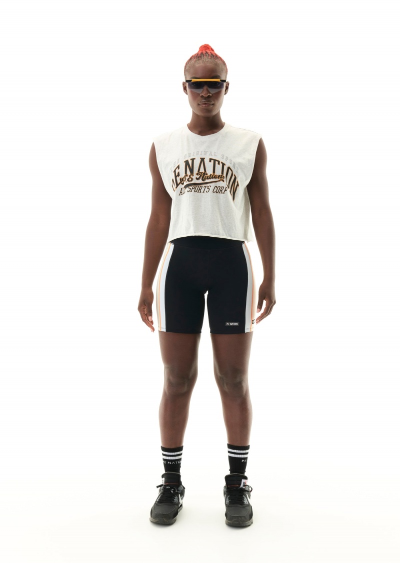 Black P.E Nation Pipeline Bike Short | AYZIHCT-70