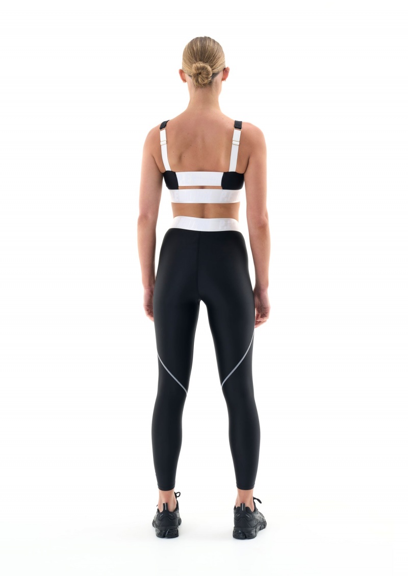 Black P.E Nation Pipeline Sports Bra | HDVTQOG-51