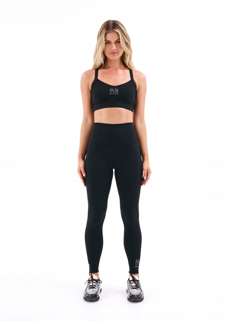 Black P.E Nation Recharge Legging | UGFHSIO-49