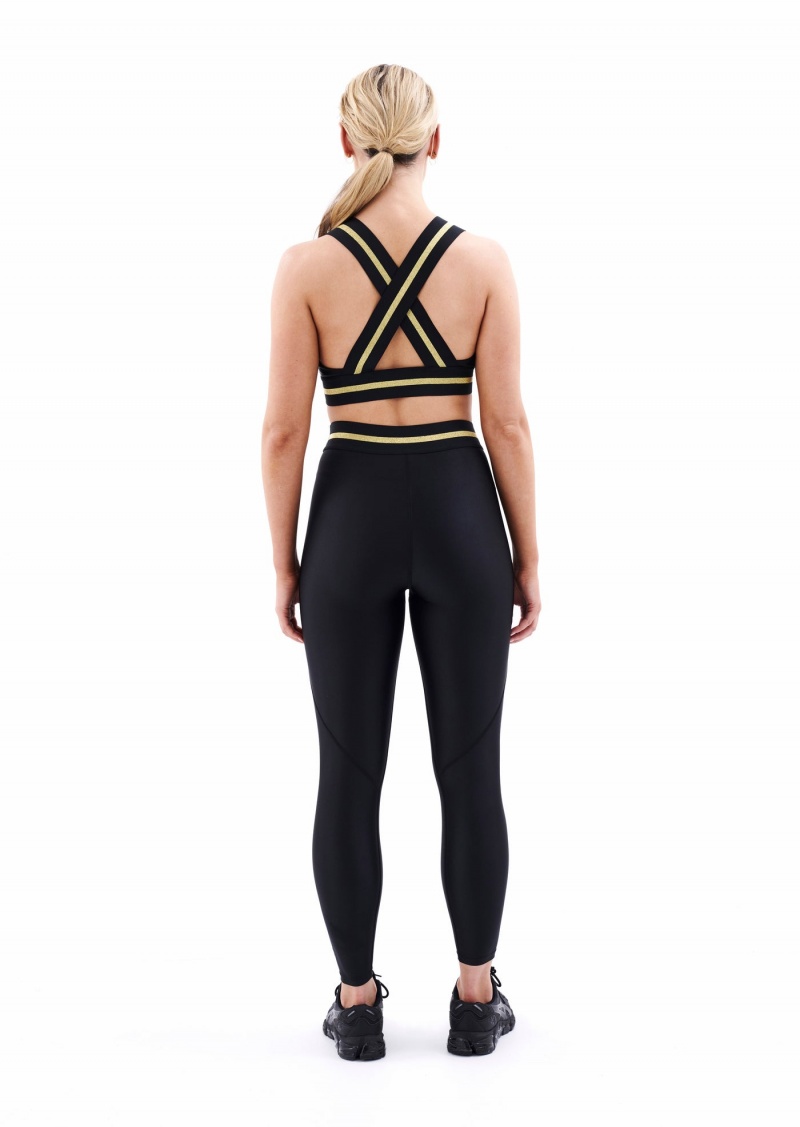 Black P.E Nation Runway Sports Bra | NGVAXWF-69