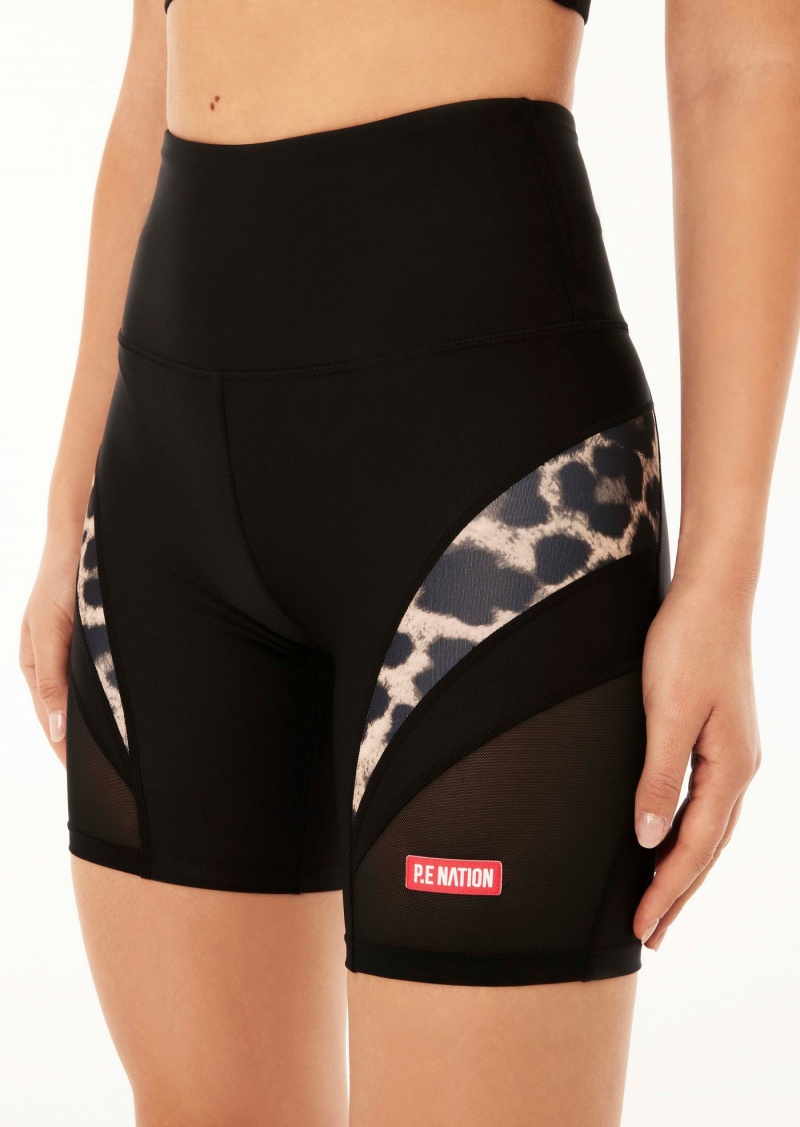 Black P.E Nation Silverstone 7" Bike Short | SKHOPAI-18