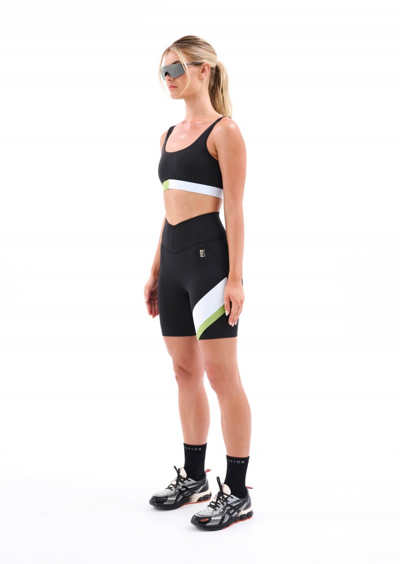 Black P.E Nation Sprint Time Bike Short | OXQGDRP-85