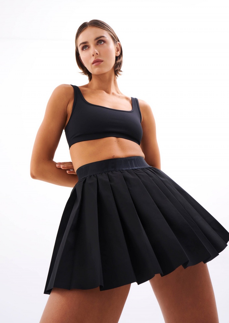 Black P.E Nation Volley Skirt | IWFVASN-05