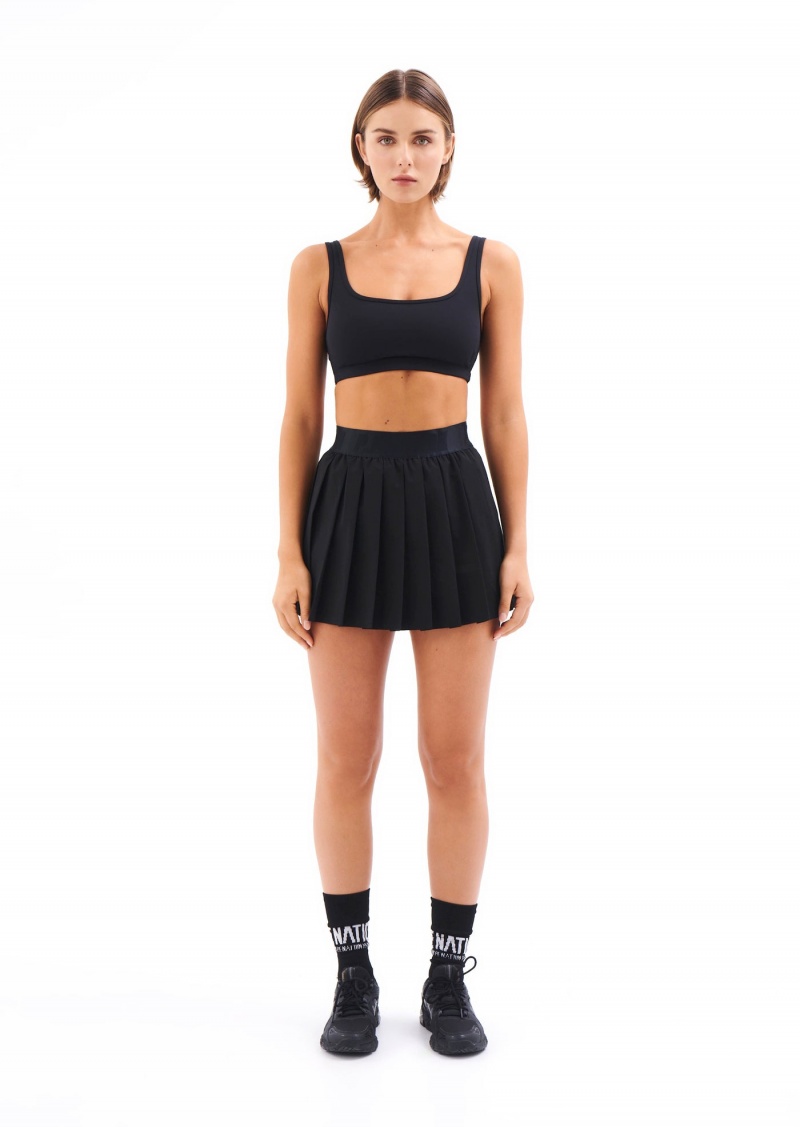 Black P.E Nation Volley Skirt | IWFVASN-05