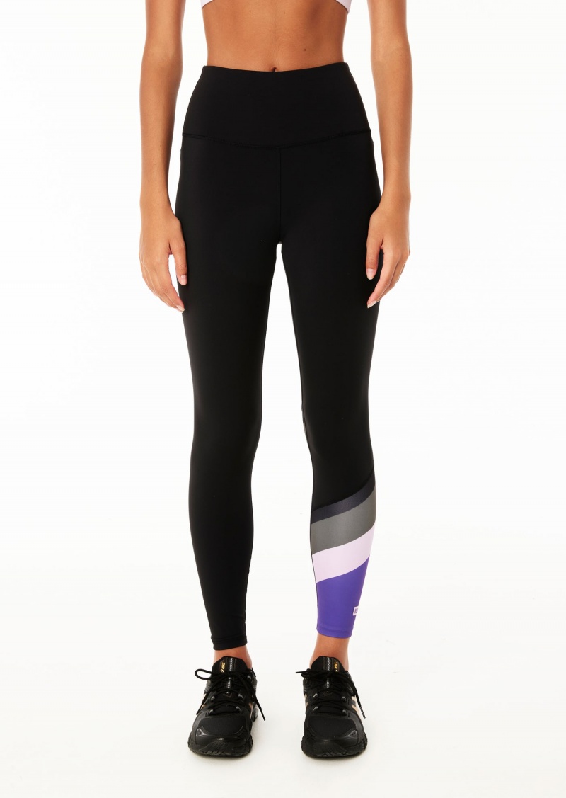 Black / Royal Lilac P.E Nation Pole Position 7/8 Legging | QPREAVF-36