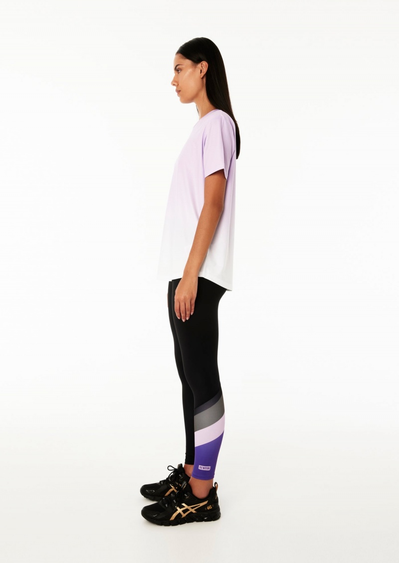 Black / Royal Lilac P.E Nation Pole Position 7/8 Legging | QPREAVF-36