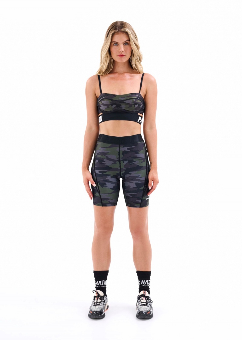 Camo Print Dark P.E Nation Northwood Bike Short | OASFZPL-94