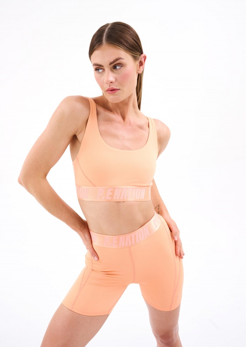 Cantaloupe P.E Nation Backcheck Sports Bra | YGPFAHV-30