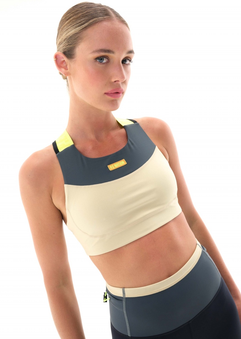 Charcoal P.E Nation Transmission Sports Bra | PDFURKW-09