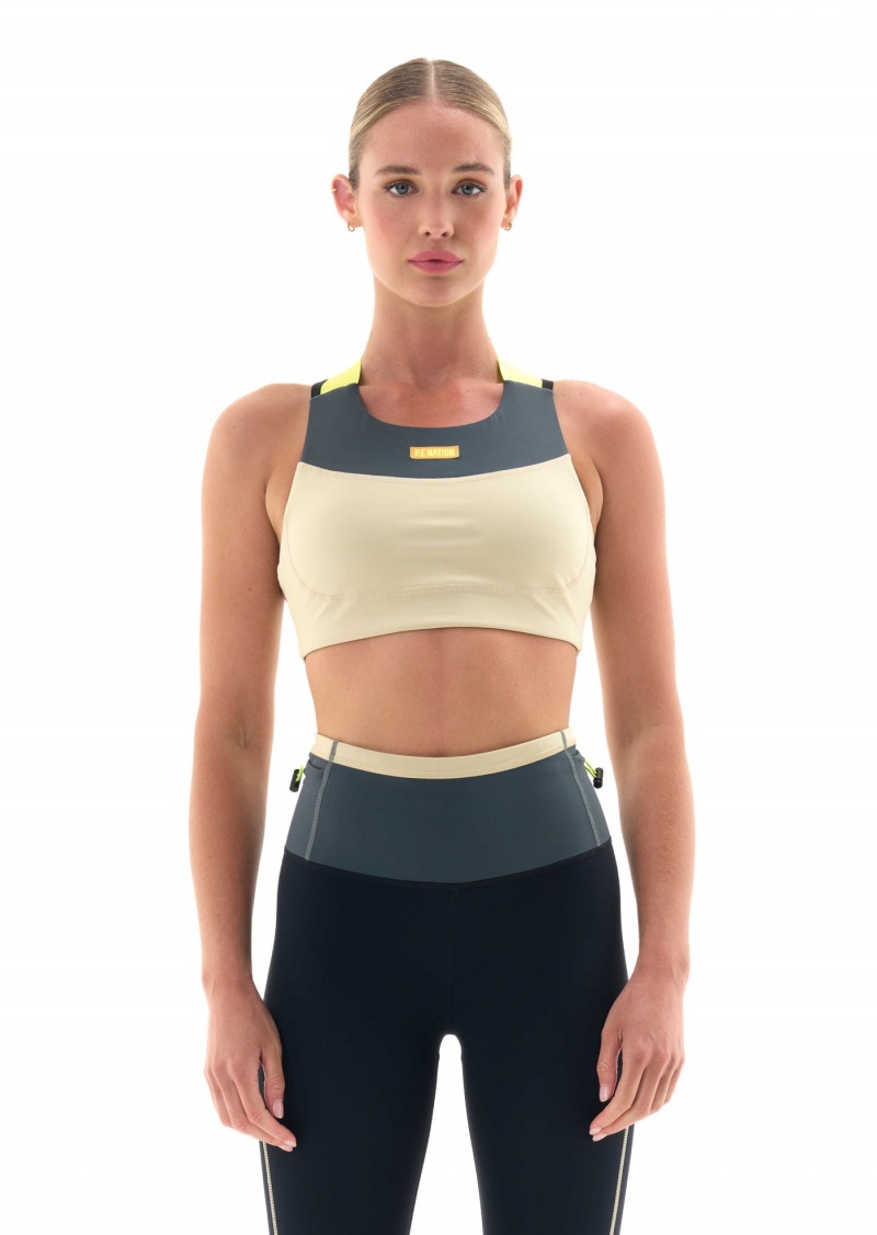 Charcoal P.E Nation Transmission Sports Bra | PDFURKW-09