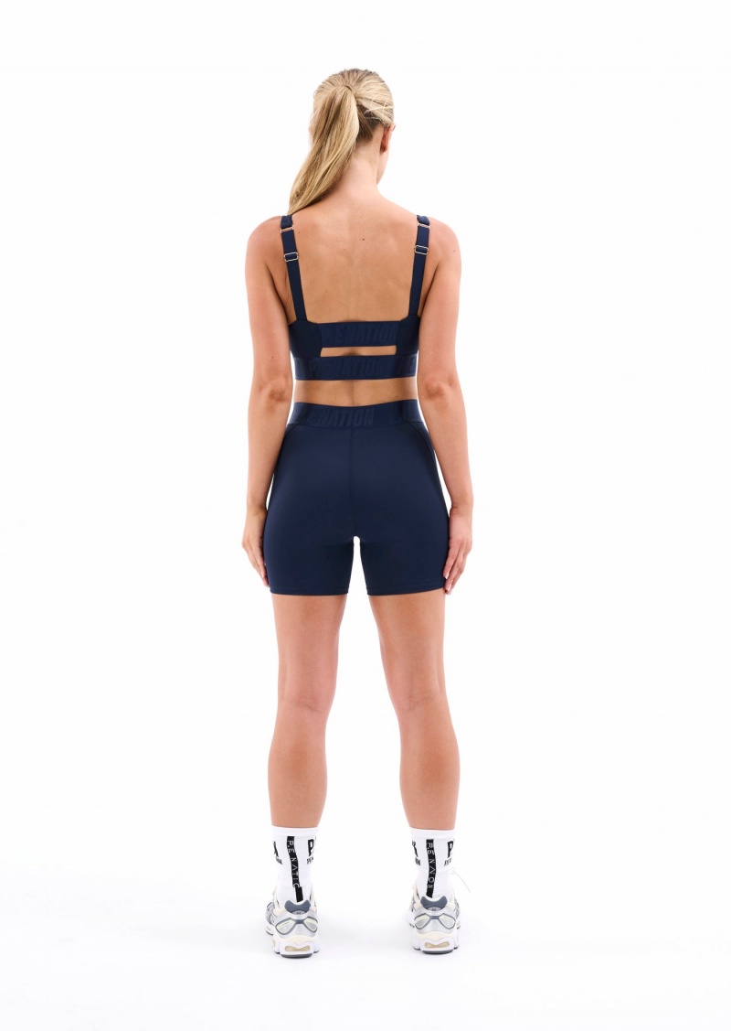 Dark Navy P.E Nation Backcheck Sports Bra | ALQRWPC-38