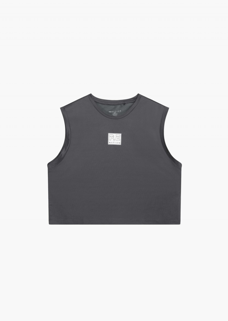 Dark Shadow P.E Nation Arrowhead Air Form Cropped Tank | RVLKGAY-09