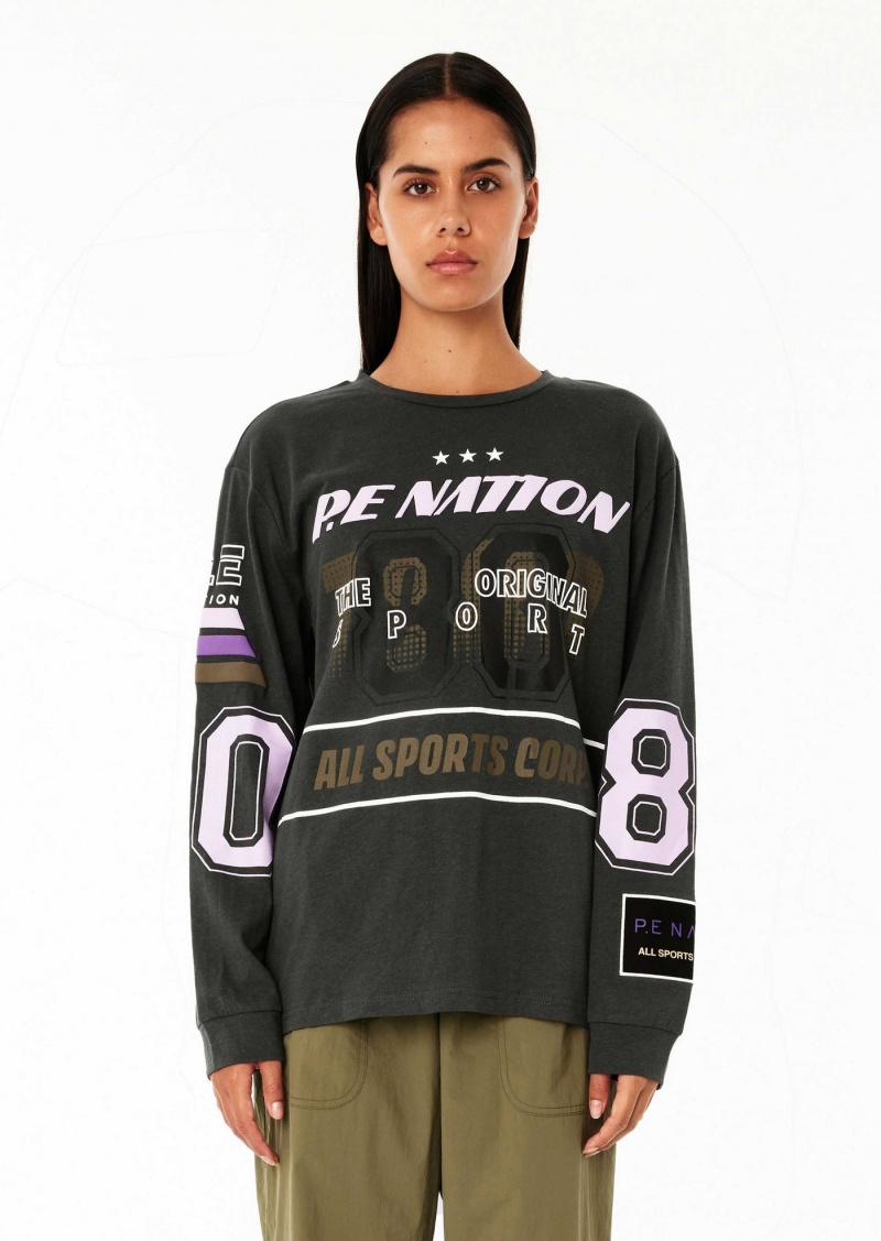 Dark Shadow P.E Nation Pitlane Ls Tee | RYPIOZA-41